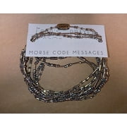 Alexas Angels 91124 84 in. Bracelet & Necklace - Lords Prayer Morse Code Wrap, Silver