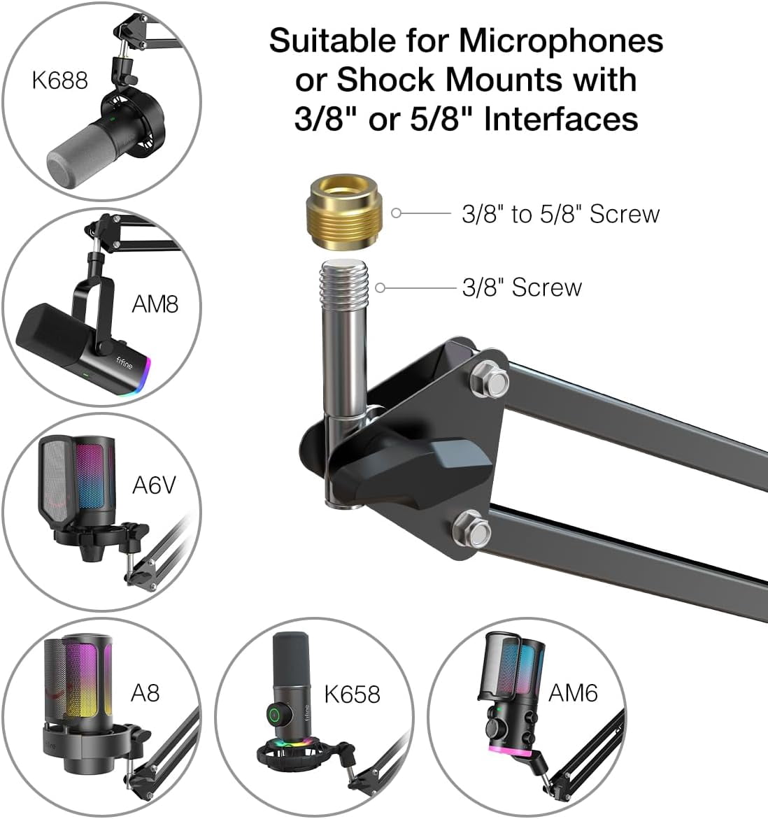 Pink USB Condenser Microphone with  Arm Stand, RGB Gaming Mic for PC Streaming Recording