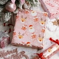 thumbnail image 4 of HOMERAL Christmas Wrapping Paper, Reversible Pink Christmas Tree, HO Santa Laughte, Snowflake, Reindeer, Design Gift Wrapping Paper Suitable for Christmas, Mini Roll - 17 Inch X 33 Feet, 4 of 7