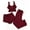 Wine, variant on 3Pcs Women Pajama Sets Summer Solid Color Lace Pajamas Set Casual Collared Sleeveless Sleepwear with Shorts Summer Pjs for Women