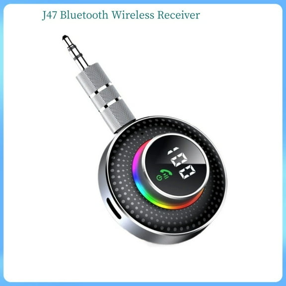 J47 bluetooth audio receiver car stereo wireless adapter Hands Free 3.5mm