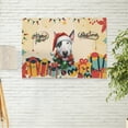 thumbnail image 2 of Merry Christmas Santa Bull Terrier Scarf Twinkling Lights Xmas Holiday Horizontal Matte Canvas Poster Bully Dog Lovers Gifts Idea Wall Art Home Decor - 00022, 2 of 5