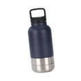 thumbnail image 2 of Botella de agua para perros aislada con 2 tazones desmontables, durabilidad, versátil, contenedor de viaje de comida para perros portátiles de fugas Azul, 2 of 8