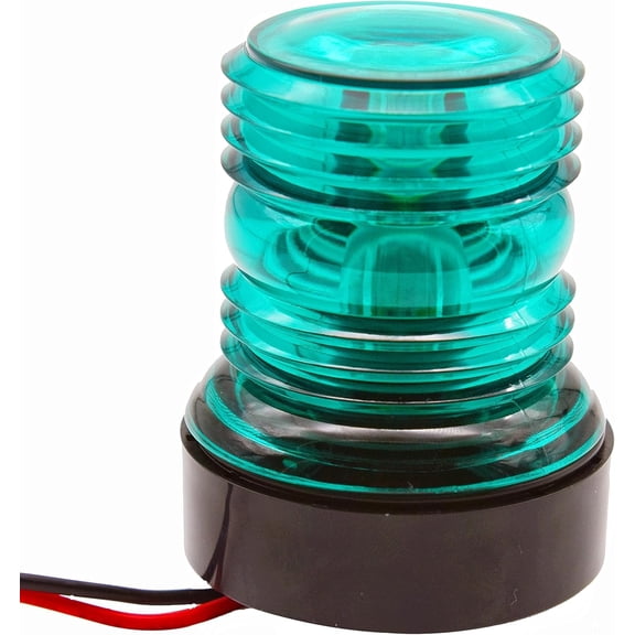 ABCISI 12V Waterproof Navigation Light, All Round 360 Degree 3 Color LED Anchor Light Sailing Light Side Bow Lights for Marine Boat & Yacht (Light Color: Green)