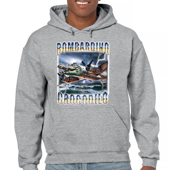 Bombardino Crocodilo Unisex Hoodie Fun Italian Brainrot Gen Z Alpha Meme