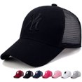 thumbnail image 2 of Gorra de béisbol con visera transpirable para hombre y mujer, gorro de Color liso con visera, malla con protección solar, para deportes al aire libre, Verano Fivean unisex, 2 of 2