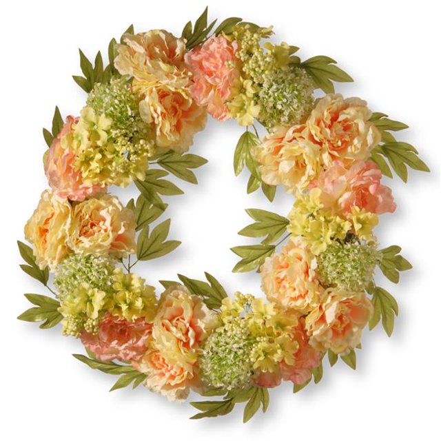 Couronne de Pivoine en Crème de 24 Po
