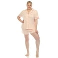 thumbnail image 5 of White Mark Women's Solid Short Pajama Set, 5 of 6