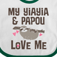thumbnail image 4 of Inktastic Yia Yia and Papou Love Me Sloth Boys or Girls Baby Bib, 4 of 4