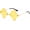 Yellow, variant on Mushroom Shape Sunglasses for Women Irregular Rimless Eyewear Retro  Party halloween Sun Glasses