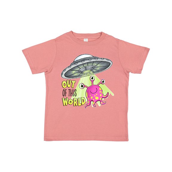 Inktastic Out of This World Cute Pink Alien Ufo Boys or Girls Toddler T-Shirt