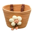 thumbnail image 4 of Cesta de bicicleta universal de cuerda suave para niños con juguete de flor de peluche, accesorio de ciclismo, se adapta a manillares de 2 a 5 cm para Caqui, 4 of 8