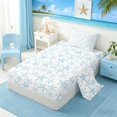 thumbnail image 2 of Manfei Watercolor Blue Starfish Twin Sheet Sets for Kids Boys and Girls, Cartoon Sealife Bedding 3-Piece, 1 Flat Sheet, 1 Fitted Sheet and 1 Pillowcase, 2 of 6