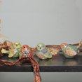 thumbnail image 3 of Northlight Set of 4 Red, Green and Gold Glittered Bird Figurine Autumn Table Decorations 5", 3 of 3
