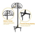 thumbnail image 3 of Bextsrack Garden Hose Holder Freestanding, Water Hose Stand Stake for Outside, Floral Decorative Metal Hose Hanger Rack with 3 Anchor Points for Outdoor Yard Lawn Black, 3 of 7