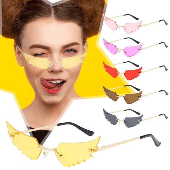 Miorin Under $5 Trendy Sunglasses for Women Men Cloud Shape Vintage Sunglasses Yellow Frame Yellow Lens Sunglasses