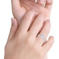 thumbnail image 5 of Simulated Cubic Zirconia Size-5 Cushion Cut Art Deco Vintage Engagement Wedding Bridal Ring 925 Sterling Silver, 5 of 7