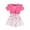 Rose Chaud, variante sur Tenues d'Été pour Filles Ensemble 2 Pcs pour Filles T-Shirt à Manches Courtes + Shorts Vêtements pour Filles Taille 3-6 Mois