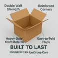 thumbnail image 2 of 50 Pack of Heavy-Duty Double Wall Corrugated Cardboard Boxes, 14" L x 10" W x 10" H, Kraft, Shipping, Packing and Moving, 2 of 3