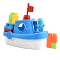 thumbnail image 3 of Bloque de construcción de barcos, conjunto de yates de barcos coloridos, ladrillos de juguete educativos, bloques de construcción, funcionalidad versátil, 3 of 7