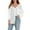 White, variant on Basic Women's Tees Discounted Women's Collar Seven Quarter Sleeves Off Shoulder Cardigan Textured Single Breasted Casual Shirt Summer short sleeve loose fit tunics