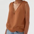 thumbnail image 5 of Vedolay Sweaters for Women 2023 V Neck Sweater for Women Fall Lightweight Knit Pullover Sweaters Khaki,2XL, 5 of 5