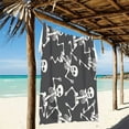 thumbnail image 2 of Ryvnso Skull Skeleton Dancing Oversized Beach Towel Microfiber Bath Blankets Swimming Fitness 37" x 74", 2 of 5