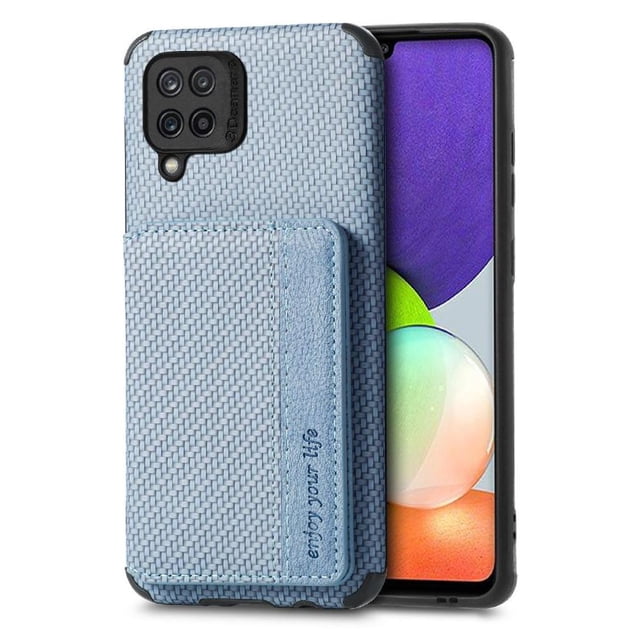 Case For FOXDOCK Samsung Galaxy A22 4G Stand Function RFID Blocking Magnetic Card Holder Complete Camera Safety