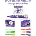 thumbnail image 4 of BLUEWING Fishing Spreader Bar Main Line Replacement with 9in Bulb Squids Mono Nylon Line for Wahoo Tuna Marlin Mahi Mahi, Black/Purple, 4 of 8