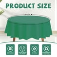 thumbnail image 4 of 10 Pack Premium Disposable Plastic Tablecloth 84" Round Table Cover for Birthdays Weddings Christmas Anniversary Buffet Table,Green, 4 of 5