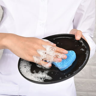 Handy Housewares 4 Round Silicone Dish Scrubbing Sponge / Vegetable Scrubber  Brush - Bed Bath & Beyond - 35415216