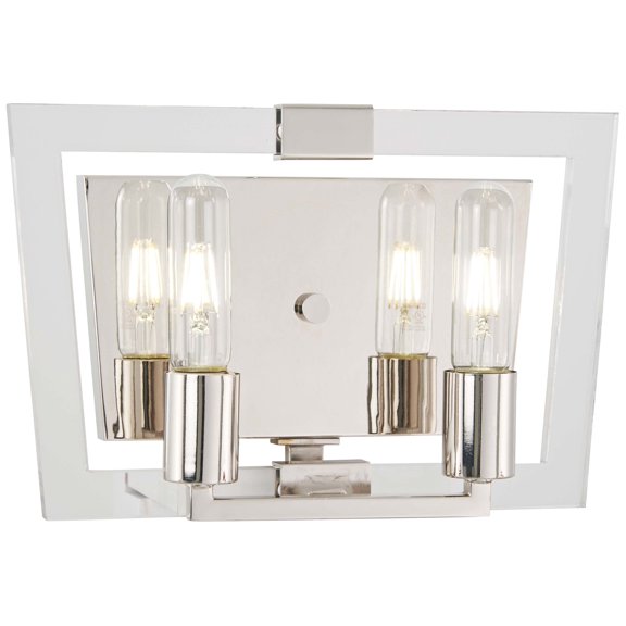 George Kovacs Crystal Chrome 8 3/4"H Polished Nickel 2-Light Wall Sconce