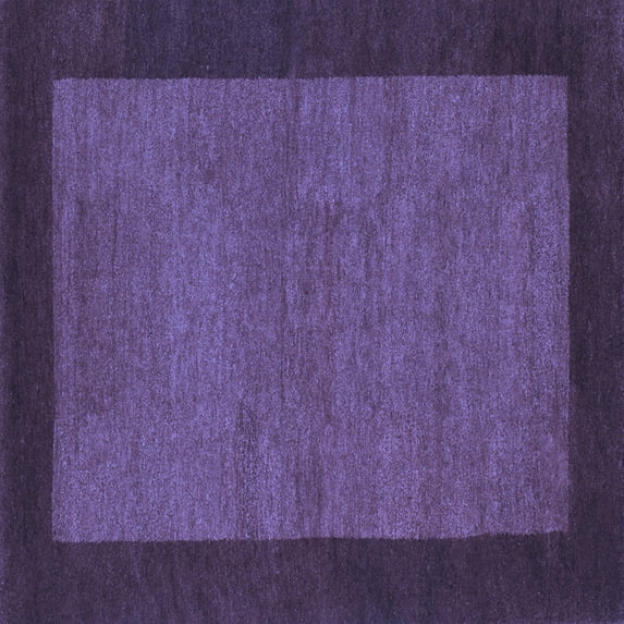 Ahgly Company Indoor Square Abstract Blue Contemporary Area Rugs, 4' Square