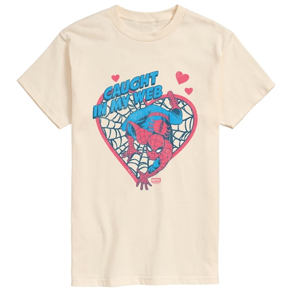 Spider-Man - Caught in My Web Heart Short Sleeve Graphic T-Shirt