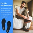 thumbnail image 3 of LTOHOE Memory Foam Insoles for Men, Replacement Shoe Inserts for Running Shoes, Hiking Shoes, Sneaker, Cushion Shoe Insoles Shock Absorbing for Foot Pain Relief, Comfort Inner Soles 8mm Black US 10, 3 of 7