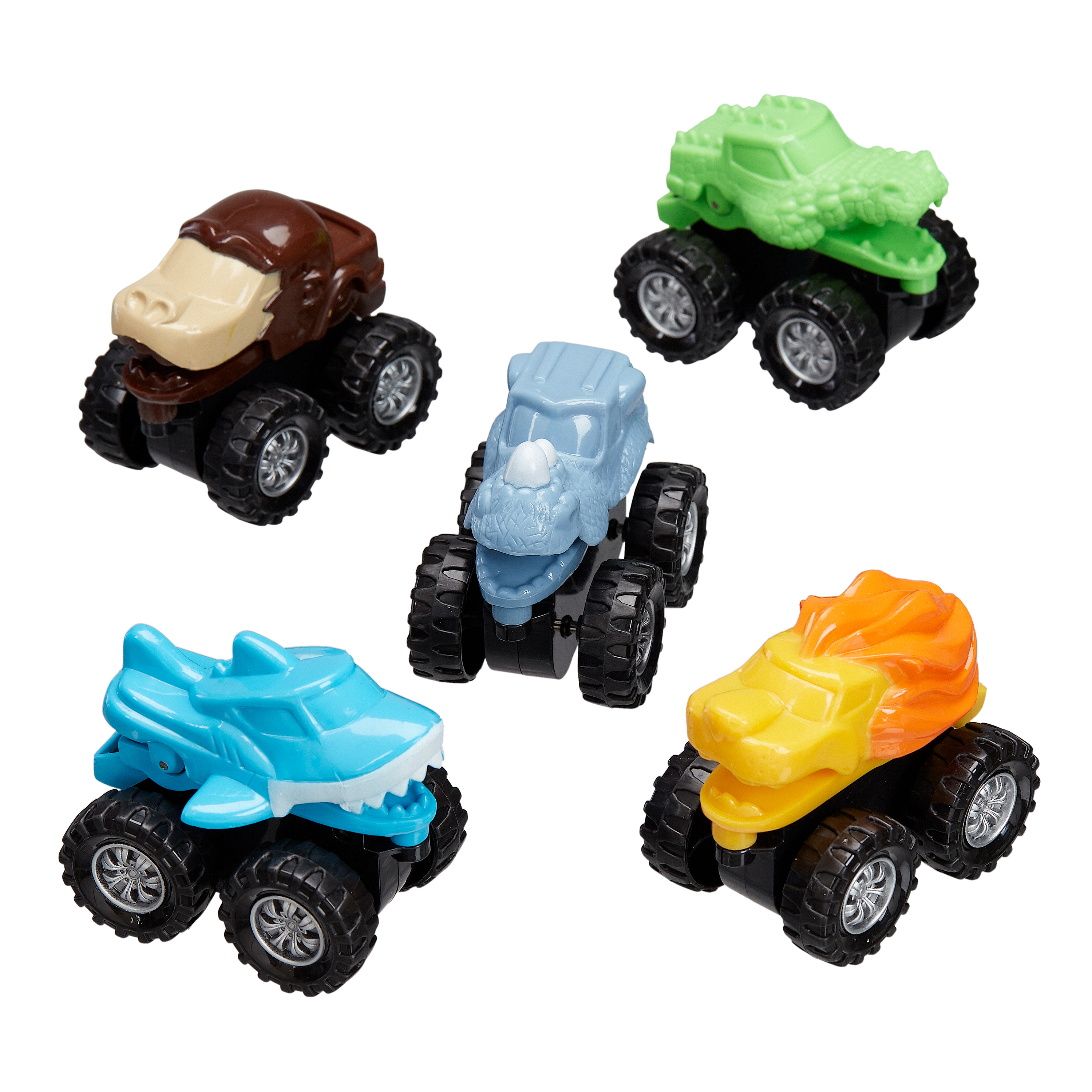 Spark Create Imagine 5 Piece Monster Trucks.  Amazing Looking Free Wheel Colorful Monster Trucks! - image 4 of 8
