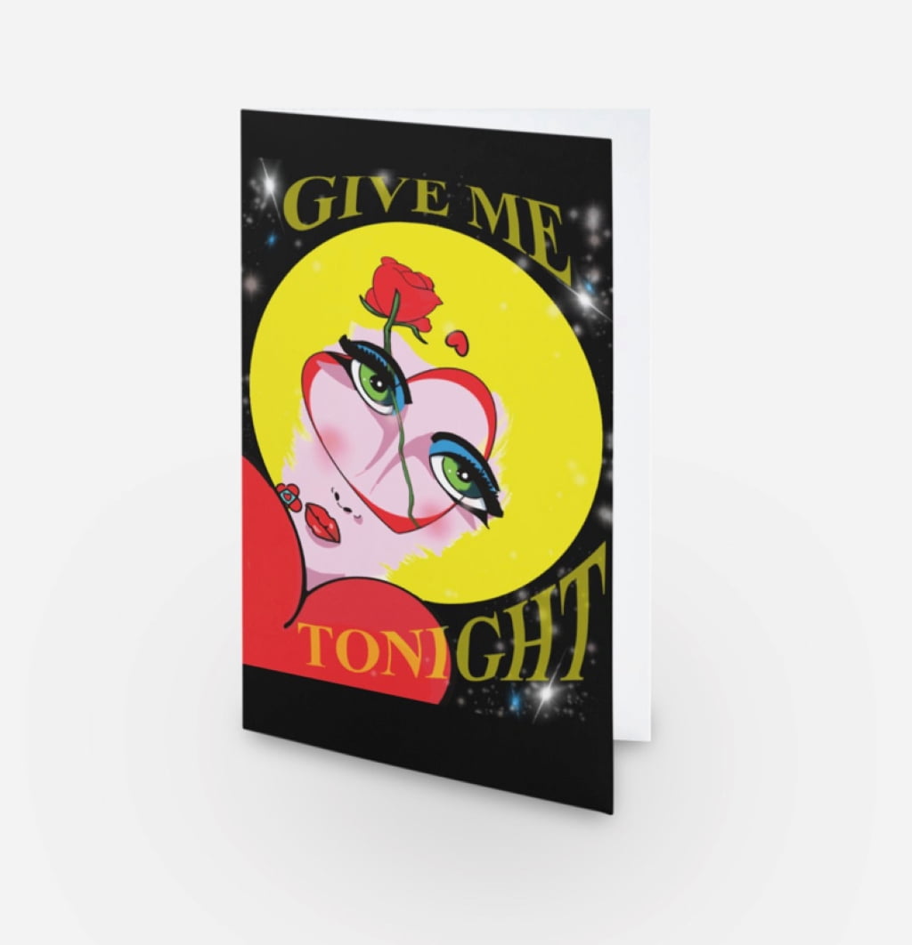 Helena Inc A Folded Greeting Card For Valentine s Day Give Me Tonight Helena inc a folded greeting card for valentine s day give me tonight