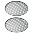 thumbnail image 3 of 2 Pack Non Stick Pizza Pans, Carbon Steel Pizza Tray Round Pizza Bakeware Sheet, Pizza Tray, 3 of 4