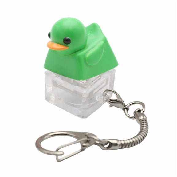 Cute Resin Duck Keycap Stress Relief Fidget Toy Keychain Type For Keyboards Portable Sensory Desk Decoration Gift