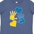 thumbnail image 4 of Inktastic Down Syndrome Awareness with Handprints and Hearts Blue and Yellow Boys or Girls Baby T-Shirt, 4 of 5