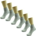 thumbnail image 5 of USBingoshop 6 Pairs Mens Gray Physicians Approved Cotton Ankle Diabetic Socks, 5 of 5
