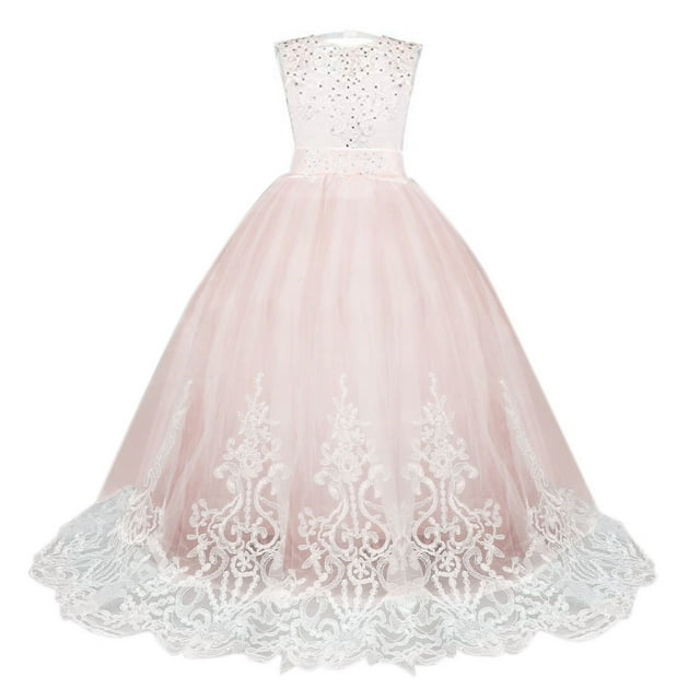 Robes Fille Robes de Tout-Petits Formelles Robes Roses pour Filles Robes de Filles pour Occasions Spéciales Robes de Pâques pour Tout-Petites Mode Filles