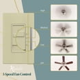 thumbnail image 2 of TOPGREENER Kalide Fan Speed Control Switch, 3-Speed Fan Wall Switch, Single Pole, 120VAC, 60Hz, 2.5A, Neutral Wire Not Required, TGFS3-I, Ivory, 2 of 5