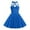 Blue, variant on Fshinging Summer Dresses For Girls 2025 Solid Vinatge Bowknot Halter Backless Ruched Swing Suspender Party Formal Cocktail Kids Sundress