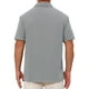 thumbnail image 3 of CAMISAS DE HOMBRE CORTAS DE MANGA PARA EL DÍA DEL PADRE INSPIRADOR, CAMISA DE PLAYERA DE VERANO CON CUELLO PUNTA M GRIS, 3 of 6