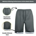 thumbnail image 3 of Men's 5-Pack Lightweight Breathable Moisture Wicking Mesh Shorts, 3 of 6