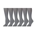 thumbnail image 1 of Yacht & Smith 6 Pairs of Girls Knee High Socks, Flat Knit, School Socks, 1 of 2