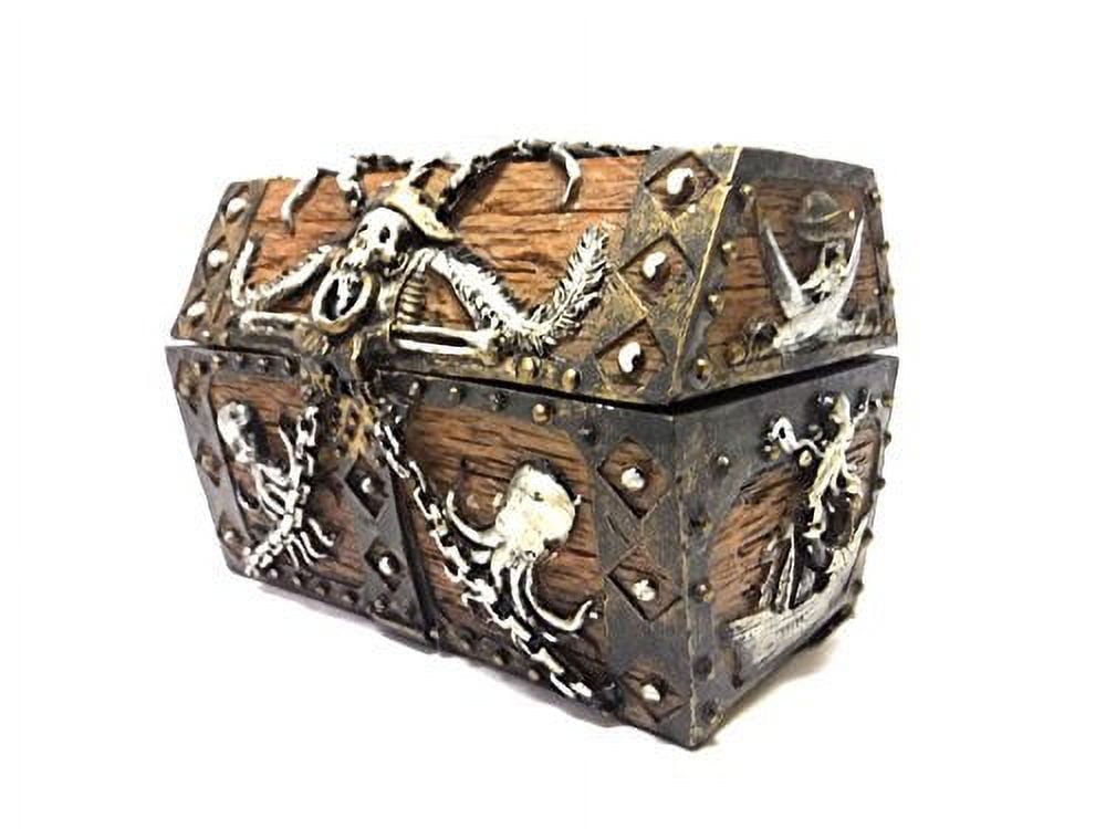 Pirate's Treasure Chest Small Jewelry Trinket Keepsake Box