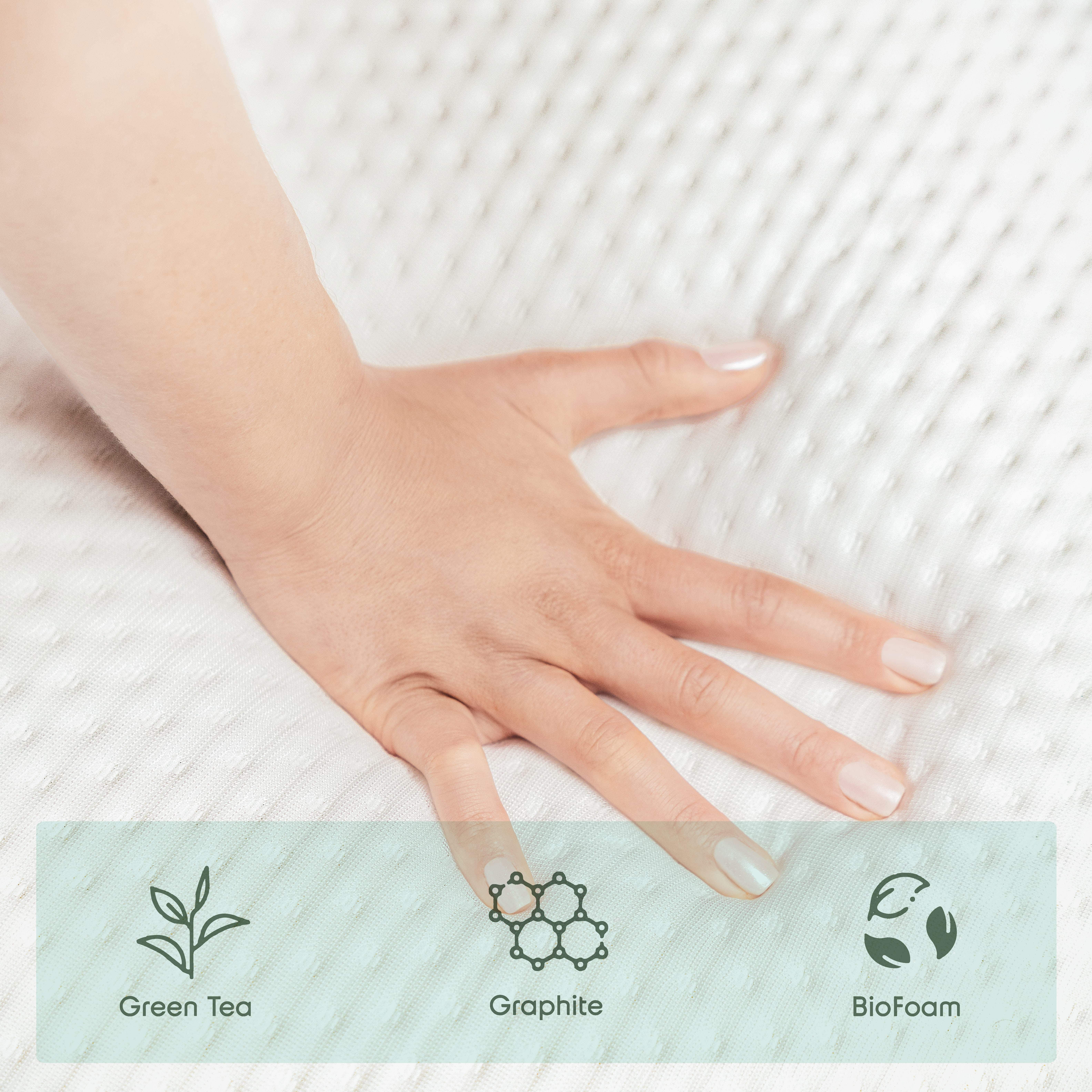 Virtu 10" Memory Foam Mattress Twin, Cooling Green Tea Twin Size Memory Foam Mattress In A Box