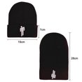 thumbnail image 4 of 1 Pce Tuque Tricotée, Bonnet Décontracté en Coton Unisexe Blanc, 4 of 7